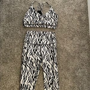Zyia Activewear zebra print workout set